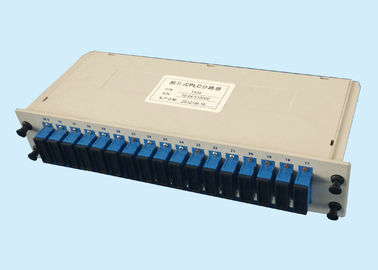 China Horizontal 1*32 Fiber Optic PLC Splitter Planar Lightwave Circuit Multimode Fiber Splitter supplier
