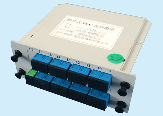 China PON networks 1*16 fiber optic coupler splitter Low Polarization Dependent Loss supplier