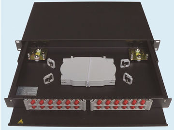 China Rack Type Fiber Optic Termination1U 19” For Patch Panel Metal SC FC ST E2000 LC MU Connectors supplier