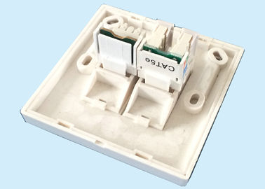 China Duplex FTTH Dual Fiber Optic Faceplate RJ11 / RJ45 With Removable Cover supplier