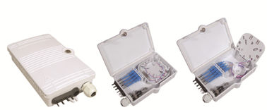 China Plastic fiber optical distribution box,191X120X44mm,wall-mounted,IP65,4pcs adaptor or 1x4 splitter supplier