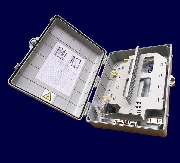48 Core Plastic Wall Mounted Distribution Box 420*320*125mm Fiber Optic Box