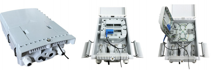 China plastic Fiber Distribution Box GFS-16W-1, 16CORES,274X175X93mm,wall/pole-mounted,IP65,,support uncut supplier