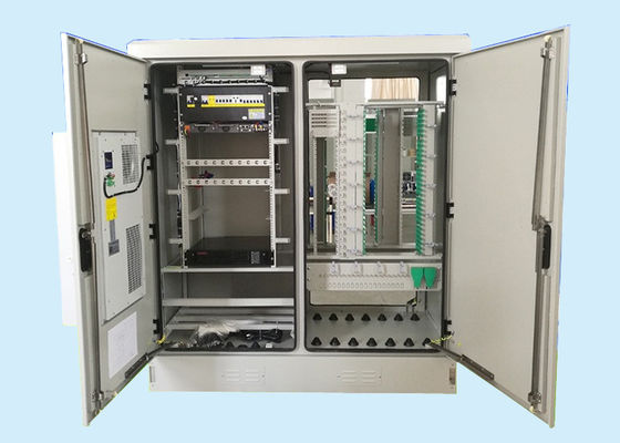 Radio And Television Outdoor OLT Fiber Optic Cabinet With Double Front Doors supplier