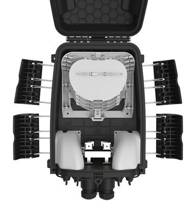 Pre-connectorized Optical Fiber Distribution Box  GFS-16QX IP68 378*255*136mm 16 pre-connected adapter aerial-mount supplier